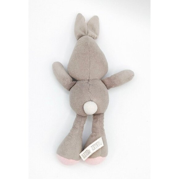 Barrons Educational Series Bunny Rabbit Plush Gray Pink 10" Stuffed Animal - Picture 4 of 4